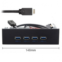 凱博西西UC-137 TYPE-E光驅位USB 3.1主板前置面板USB-C USB3.0四口擴展器