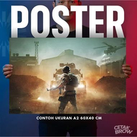 Poster PUBG Level 3 Helmet Hiasan Dinding Kamar Minimalis Dekorasi Dinding Keren Estetik Gambar No.3