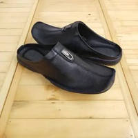 Sandal Sepatu Pria Selop Laki laki Bustong Cowok Pansus Putih Tutong Daltu Kulit Asli 39 Celcius Hit