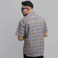 DGM Kemeja Pendek Kemeja Pria Flanel Pendek Kemeja | Flanel Pendek Flanel Pria Pendek Biru Garis Cok