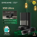 Dreame X50 Ultra Robot Vacuum and Mop 20000Pa Hitam/Putih