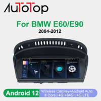 AUTOTOP Android 12 Car Radio GPS For BMW 3/5 Series E60 E61 E63 E64 E90 E91 E92 E93 2005-2012 Carplay Multimedia Video Player