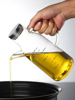 家用玻璃油壺油瓶刻度廚房大容量油罐防漏不掛油醬油醋瓶