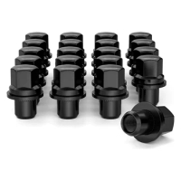 hex 22mm 47mm Black Lug Nuts for Landrover Land Range Rover HSE Sport LR3 LR4 OEM Factory Style Lug Nuts m14x1.5,