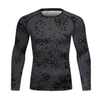 Men's Compression Sports Shirt Men Athletic Comfortable Long Sleeves Tshirt for Sports Workout（22425）