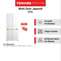TOSHIBA GR-RF694WI-PGX(67) MULTI-DOOR FRIDGE (526L) - FUJI WHITE
