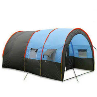 Large Multiplayer Camping Team Tent Waterproof Windproof Tunnel Tent Camping Portable Tent Camping Accessories