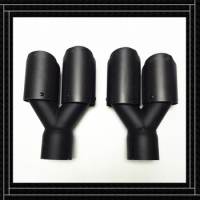 One Pair Auto Part Y Model Exhaust Pipe Car Universal Carbon Fiber Stainless Steel For Akrapovic Muffler Tip Tailpipe Nozzles