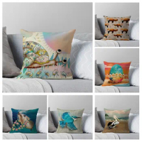 House Decorative Home Pillowcase for sofa Cushion Cover 45*45 Nordic 40*40cm 40x40cm 50x50 Living Room abstract rainbow 60x60cm