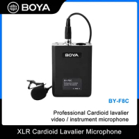 BOYA BY-F8C Professional XLR Cardioid Lavalier Microphone for DSLR Camera Sony Panasonic Camcorder Vocal &amp; Acoustic Guitar Video