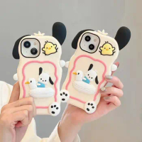 Cute Sanrio Cell Phone Case Cover Pochacco Accessories Kawaii Anime Apply Iphone141213Promax Anti-Fall Toys for Girls Gift