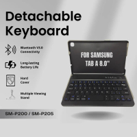 Case Keyboard Bluetooth For Samsung Galaxy Tab A 8.0 inch Flip Casing Leather Folio Book Cover Slim 