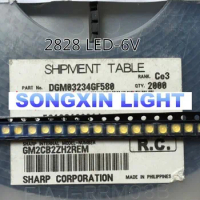 200PCS LED Backlight High Power LED 0.8W 2828 6V Cool white 43LM GM2DC8ZH2DEY TV Application For Sharp