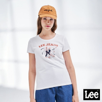 Lee Jeans溜冰短袖T恤 女 白 Modern