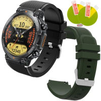 Silicone Bracelet Band For K56 Pro Strap Smart watch Accessories With Screen protector film