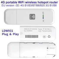 LDW931 4G LTE WiFi Router 150Mbps Wireless USB Dongle USB Modem Stick with Sim Card WiFi Adapter Portable Mobile Broadband