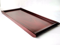 日本木器  紫檀木大茶盤  茶道具精品  原裝原盒  長42