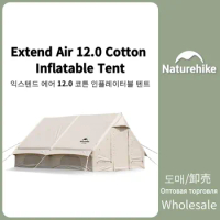 Naturehike Air 12.0 Cotton Inflatable Tent Outdoor Portable Thickened Cotton Tent 4-6 Persons Travel Waterproof Camping Tent