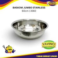 Baskom Jumbo Stainless D 60 cm Untuk Makanan Food Grade -BASKOM BESAR STAINLESS 60cm 3560 VAVINCI