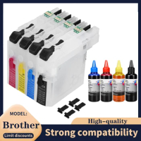 LC61 LC38 LC985 LC39 LC67 LC1100 LC980 Refillable ink Cartridge for Brother DCP-J140W MFC-J265W J410 J415W J220 printer