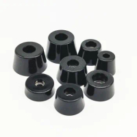 40pcs Cone Rubber Full Feet Furniture Legs Black Foot Pad Tips Table Box Speaker Shock Stand Absorber Non-slip With Washer