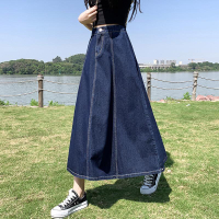 New A-Line Pleated Skirt – High-Waist Slimming Flared Skirt with Flowy Silhouette