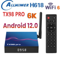 NEW TX98 PRO Android 12 Android TV BOX 2.4&amp;5G Wifi6 6K Set-top Box Allwinner H618 4G 32G 64G HD Media Player Smart TV Box