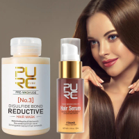 PURC No.3 Hair Mask, Disulfide Bond Restoration Essence, Suitable for Men and Women Adults, Liquid F