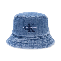 Calvin Klein CK 熱銷刺繡文字漁夫帽-單寧牛仔色