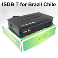 ISDB-T 1080P HD Set Top Box Terrestrial Digital Video Broadcasting TV Receiver with HDMI RCA Interface Cable for Brazil/Chile