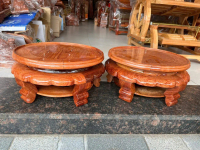 Đôn gỗ hương -kỷ váy, đế gỗ tròn kê tượng nhiều kích thước, hàng chuẩn