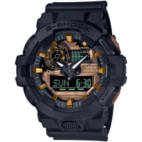 【CASIO 卡西歐】G-SHOCK 鏽鐵魅力雙顯手錶 畢業 禮物(GA-700RC-1A/速)
