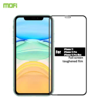 for iPhone 11 Glass Tempered MOFi Full Cover Protective Film Screen Protector for iPhone 11 Pro Max Tempered Glass