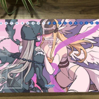 Digimon Table Playmat DTCG TCG CCG Mat Ladydevimon &amp; Angewomon Trading Card Game Mat Mouse Pad Gaming Play Mat 60x35cm Free Bag