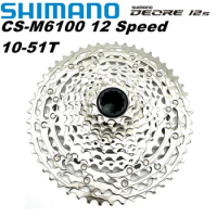 Shimano Deore Series CS-M6100 12 Speed Cassette 10-51T MTB For Mountain Bike Riding Parts Original