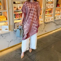 Lausboutique Rayya Dress-Seri Kendang-Dress Batik Kendang brick