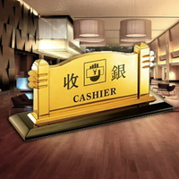 【企隆 圍欄 飯店用品】鍍鈦桌上型指示牌 A819T/標示/告示/招牌/廣告/公布欄