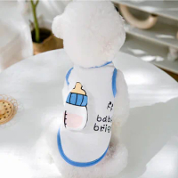 Pet spring and summer three-dimensional cute bottle vest teddy bear small dog dog two-legged cat pet clothing