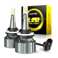AUXITO 2x H27 LED 881 880 LED Bulb H27W/1 H27W/2 LED Car Fog Light 6500K White 3000K Golden Yellow Auto Driving Running Lamp 12V