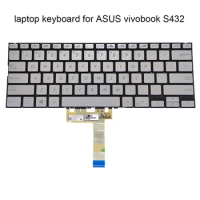 New Replacement keyboards for ASUS Vivobook S14 S432 S432FA S432FL US English silver keyboard no backlight sale 0KNB0 212GUS00