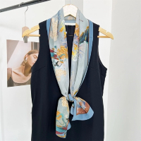 【巴黎精品】現貨+預購 真絲絲巾蠶絲領巾(中國風繪圖披肩女絲巾a1af100)