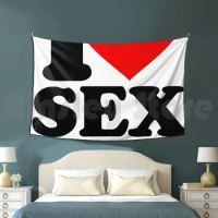 I Love Sex Tapestry Living Room Bedroom Sex I Heart Sex Sex Sex Sex Humor Sex Funny