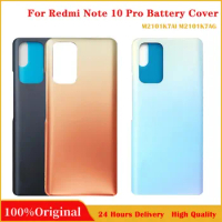 Original For Redmi Note10 Pro Back Glass Cover For Xiaomi Redmi Note 10 Pro Battery Cover Back Housing Rear Door Case With Logo