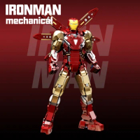 New Marvel Movie Iron Man MK85 Mecha Tony Stark Mecha Building Blocks The Avengers Bricks Gift Toys for Kids Children Adult Boys