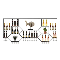 Wall Mounted Storage Bar Cabinet Club Restaurant Corner Salon Wine Cabinets Display Liquor Cremalheira De Vinho Bar Furniture