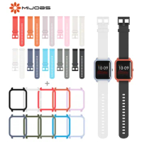Wrist Strap for Amazfit Bip S Smartwatch 20mm Silicone Watch Band Bracelet Protector Case Cover for Amazfit Bip S Lite