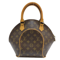 【二手名牌BRAND OFF】LOUIS VUITTON LV 路易威登【再降價】棕色 原花帆布 Ellipse PM 貝殼包 手提包 M51127
