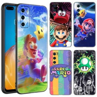 Hot Games Super Marioes Black Phone Case For Huawei P10 P20 P30 P40 Lite P50 P60 Art P50E P Smart Z 2018 2020 2021 Pro 2019