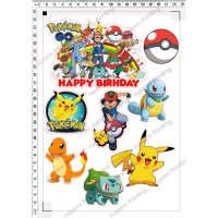 Pokemon Cake Birtday Cake Topper Design001