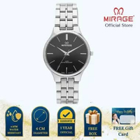 Mirage Jam Tangan Pria Analog 18602 M Silver Original Stainless Plat Putih